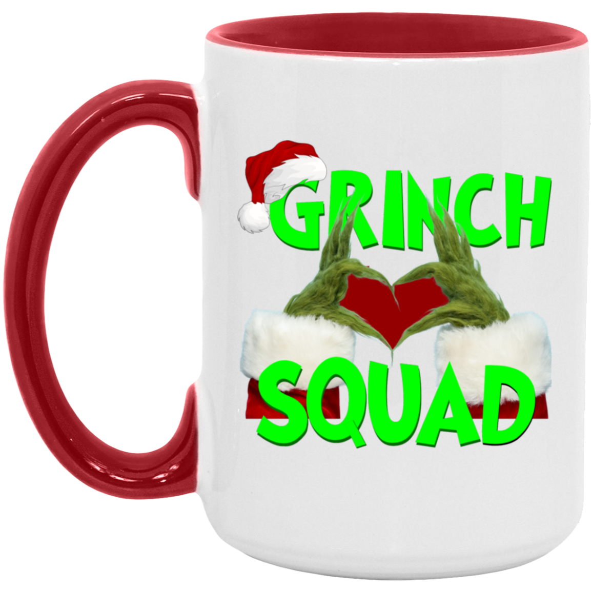 Grinch Squad Heart Mug (15oz)