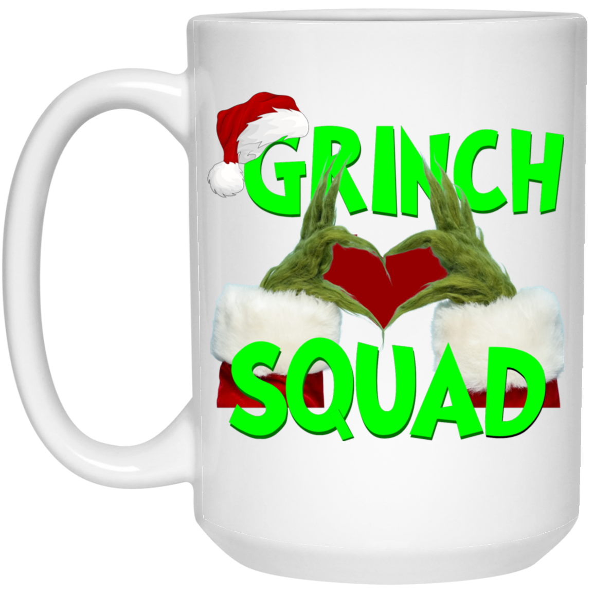 Grinch Squad Heart Mug (15oz)