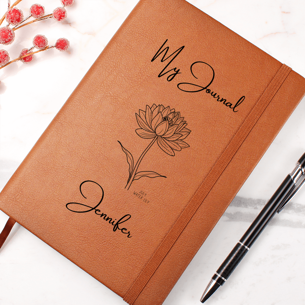 PERSONALIZED  BIRTH FLOWER JOURNAL