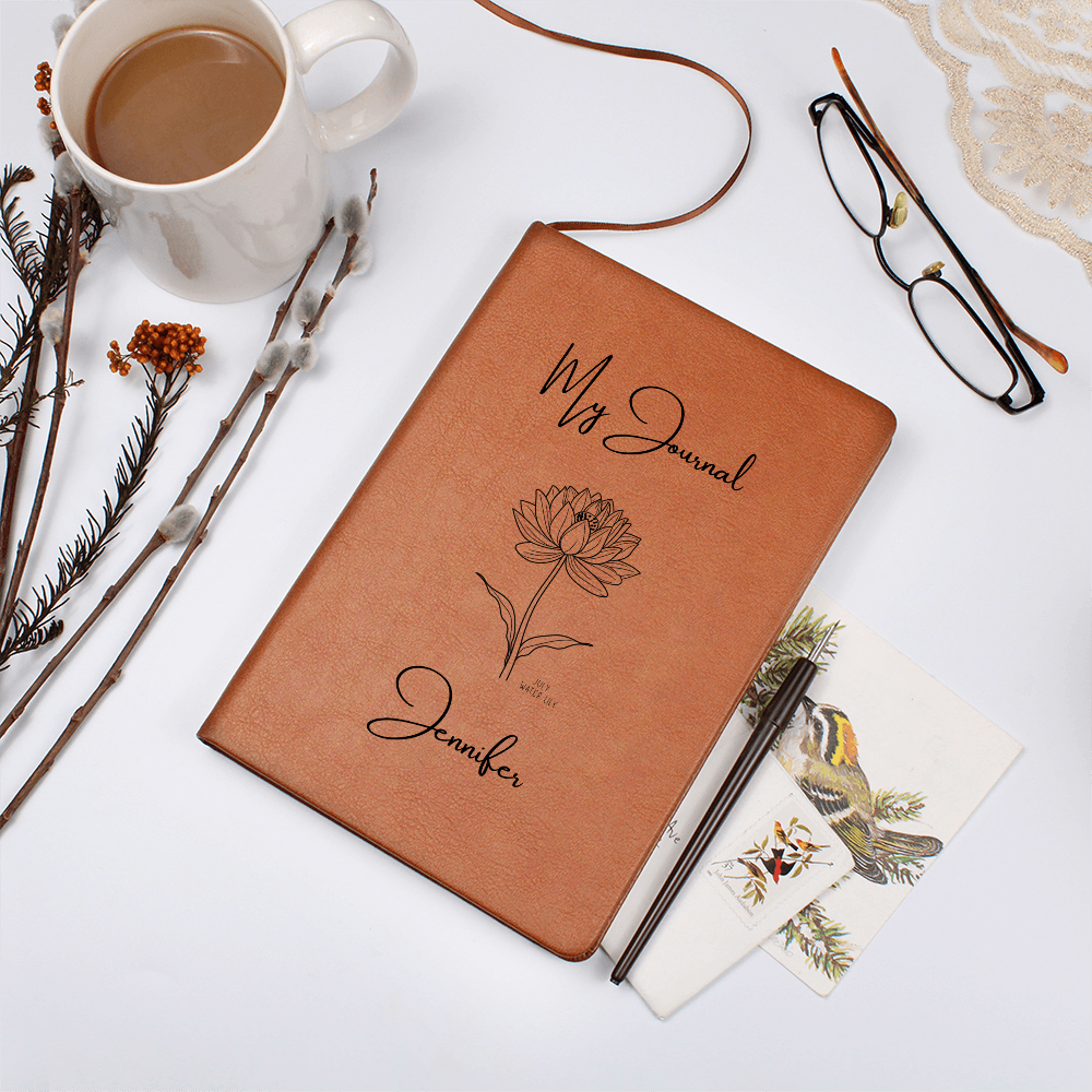 PERSONALIZED  BIRTH FLOWER JOURNAL