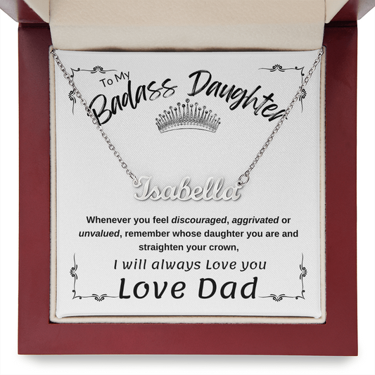 Personalized Name Necklace-Daughter From Dad