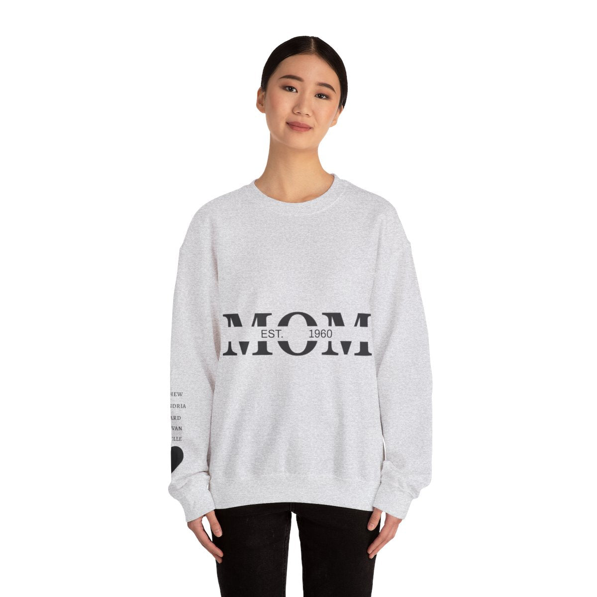 PERSONALIZED MOM EST. CREWNWCK SWEARSHIRT