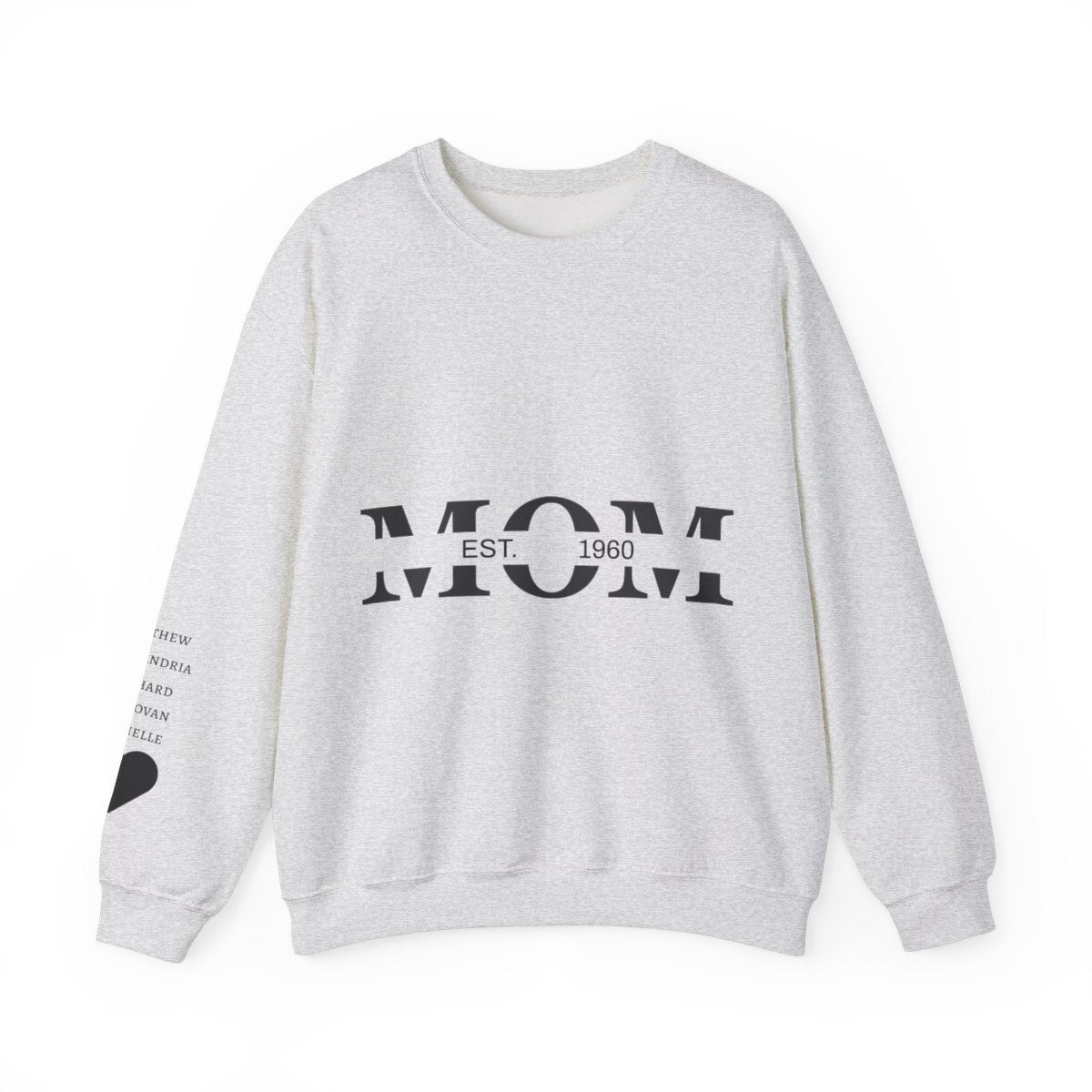 PERSONALIZED MOM EST. CREWNWCK SWEARSHIRT