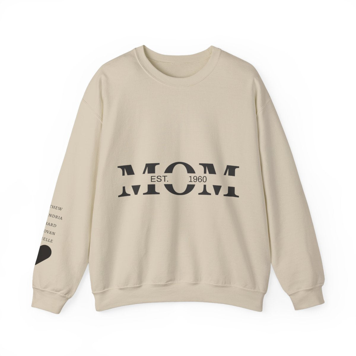 PERSONALIZED MOM EST. CREWNWCK SWEARSHIRT